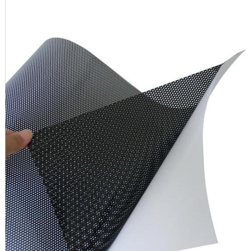 Black Perforated Self-adhesive Film to Improve Privacy Car & House 49"(122cm) x 20"(50cm)