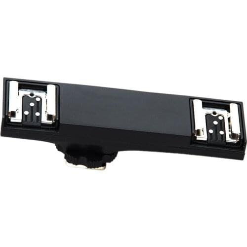 Dual Hot Shoe Flash Speedlite Light Bracket, 1 with 2 TTL Brackets for Nikon SLR Camera