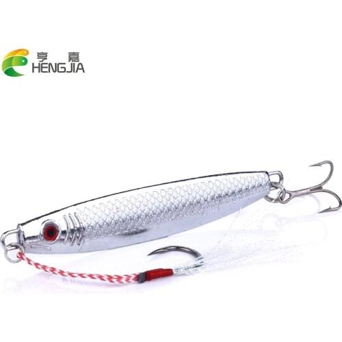 HENGJIA 1PC 9.5cm 40g Isca Artificial Hard Metal Lead Fishing Lures Plate Hook Jig Baits Pesca Fishing Tackles