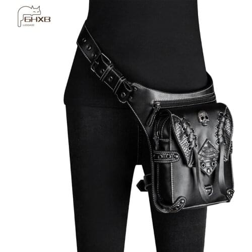 Hot New Style Mens Personality Fashion Waist Bag Outdoor Riding Locomotive Sports Retro Travel Shoulder Messenger