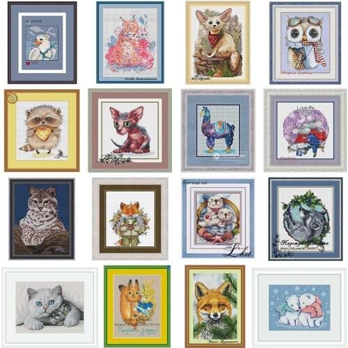 Kitten mouse squirrel Series pattern Cross Stich Embroidery set Electronic drawing Cross Stich Needlework PDF by Email