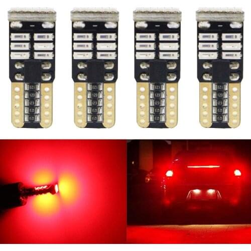 4-Pack 194 168 2825 W5W T10 LED Light Bulb 12V Red / White / Yellow 18SMD Canbus Car Dome Map Door Courtesy License Plate Light