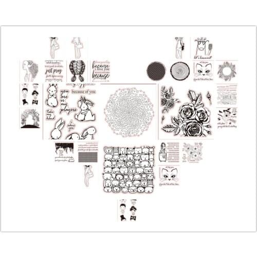 10x8 Bunny Transparent Clear Silicone Stamp/Seal for DIY scrapbooking/photo album Decorative card making