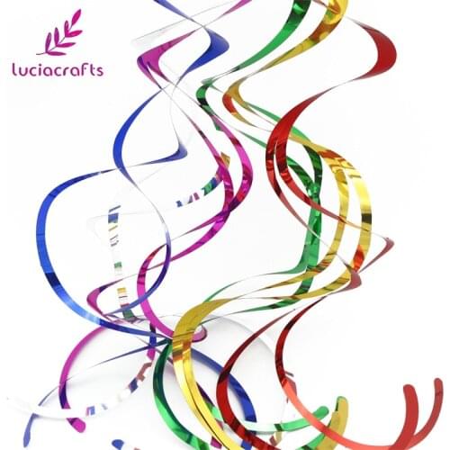 SALE! Lucia crafts 6pcs 90-14.5cm Spiral Ceiling Hanging Sequins Party Christmas Wedding Decoration Accessories H0359