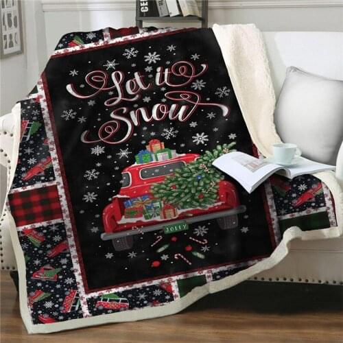 BeddingOutlet Christmas present Sherpa Throw Blanket Bedspread Plush throw Blanket on bed Sofa soft flannel quilts cover mexico