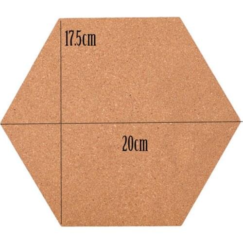 Self-Adhesive Cork Hexagonal Cork Tiles Backing Sheet for Coaster DIY Art Crafts