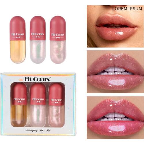 Lips Makeup Lipstick Lip Glos Fit Colors Mini Capsule Lip Gloss Moisturizing Color-changing Lip Gloss Oil Plump Lip Beauty TSLM1