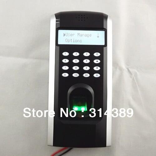 TCP/IP RS485 Keypad pincode fingerprint WG26 output LCD Green scanner Time attendance Access Controller F7
