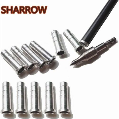 50/100Pcs Archery Arrow Inserts Aluminum Fit ID6.0mm 6.2mm Arrow Shaft DIY Tools Arrow Insert For Hunting Shooting Accessories