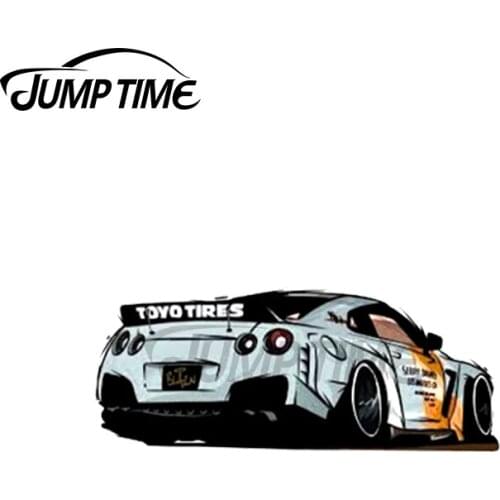 Jump Time 13 x 3.8cm For JDM Baddy Drift Creative Car Sticker Bumper Window Japan Decal Suitable for All Types of Vehicles