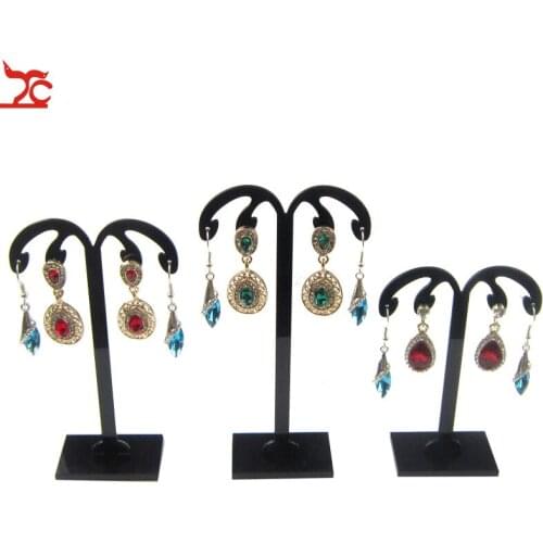 Hot Sale Flower Acrylic Earring Display Stand Studs Organizer Showing Holder Orecchino Case 3pcs/Set