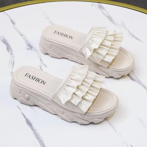 Shoes Woman 2021 Slippers Luxury Slides Platform Designer New Soft Flat Fashion Rubber Shoes House Slippe