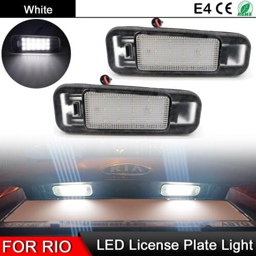 1 Pair For Kia Rio 2005-2011 For Rio5 2006-2011 High Brightness White LED License Plate Light Number Plate Lamp