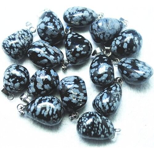10pcs nature stone pendants snowfalk obbistan jasper stone irrregular shape for charms bracelets making accessories good selling