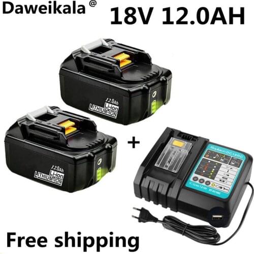 100% Original For Makita 18V 12000mAh Rechargeable Power Tools Battery with LED Li-ion Replacement LXT BL1860B BL1860 BL1850