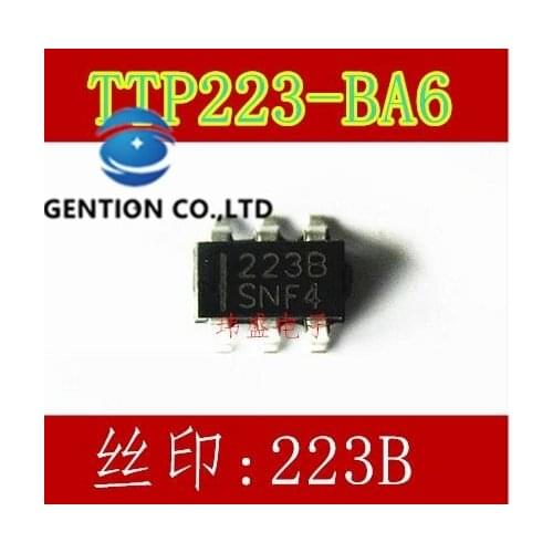 20PCS TTP223-BA6 223b SOT23-6 Thai single touch key detection IC in stock 100% new and original