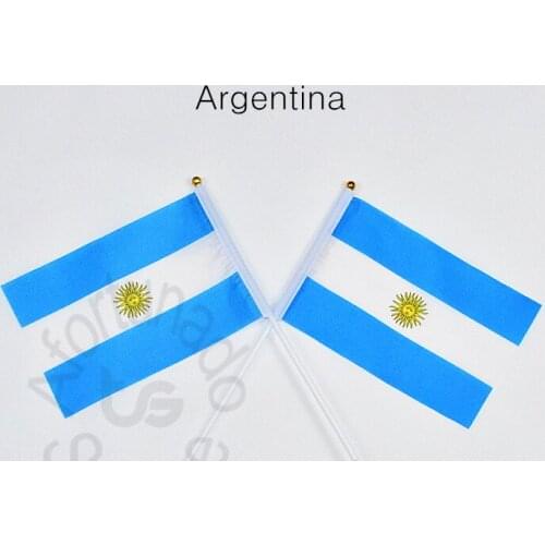 Argentina 14*21cm 10piece flag Banner Hanging flag Home Decoration flag Lattice Racing Game flag