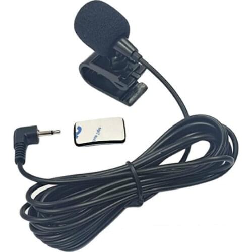 3.5mm Car Clip Microphone External Mic Assembly for Car Vehicle Head Unit Bluetooth Enabled Stereo Radio GPS DVD