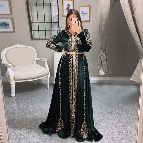 Bbonlinedress Moroccan Caftan Evening Dresses Beads Hand Work Muslim Evening Dress Arabic Abaya Formal Dress robe de soiree
