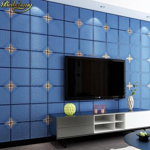 Beibehang European Modern Simple wallpaper for walls 3 d Imitation Tiles Lattice Wall paper roll Bedroom Living Room wallpapers