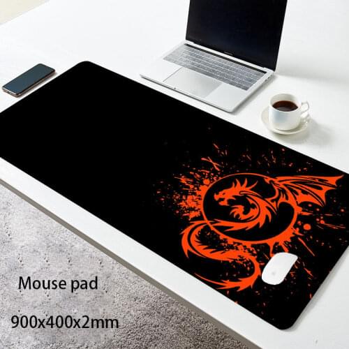 Large Mouse Pad Extended Speed Gaming Mouse Pad Fly Dragon Mouse Pad Gamer Office Computer Mouse Mat (A-Red) mouse pad