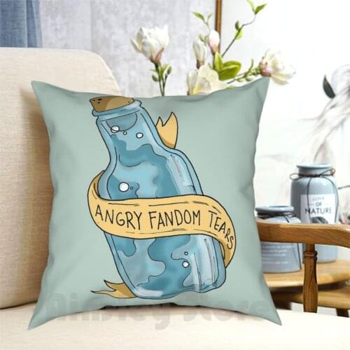 Angry Fandom Tears Pillow Case Printed Home Soft DIY Pillow cover Fandom Supernatural Spn Merlin Dr Who Sherlock Hunger