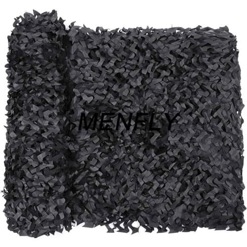 MENFLY Black Camouflage Net Canvas Fabric Without Mesh 3M Wide Forest Hut Covered Netting Tourist Awning Pergolas for Outdoor