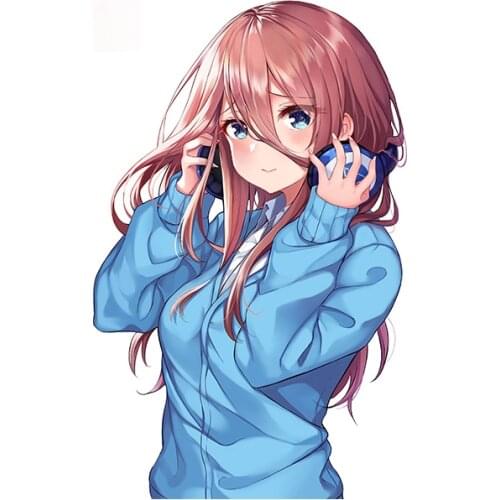 Personality Miku Nakano Funny Car Stickers Truck Decal Occlusion Scratch Waterproof Laptop Car Door Protector Apply To Car Door