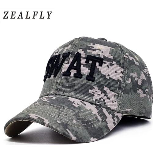 New Camo SWAT Baseball Cap Men Outdoor Army Tactical Cap Cotton Adjustable Dad Hat Camouflage Jungle Bone Snapback Gorras