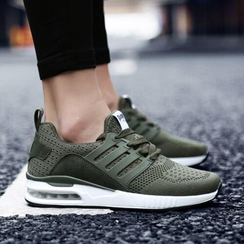 Running Sneakers Air Cushion Mesh Breathable Running Shoes Lightweight Sports Walking Shoes Men Women Sneakers Plus Size