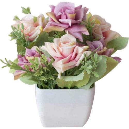 40%HOTArtificial Flower Pot Bonsai Stage Bridal Wedding Arrangement Home Party Decor