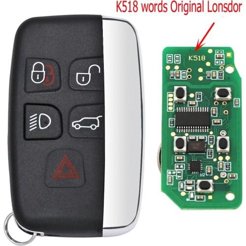 Lonsdor Specific Smart Key for 2015-2018 for Land Rover Jaguar 5 Buttons 315MHz/433MHz With Logo
