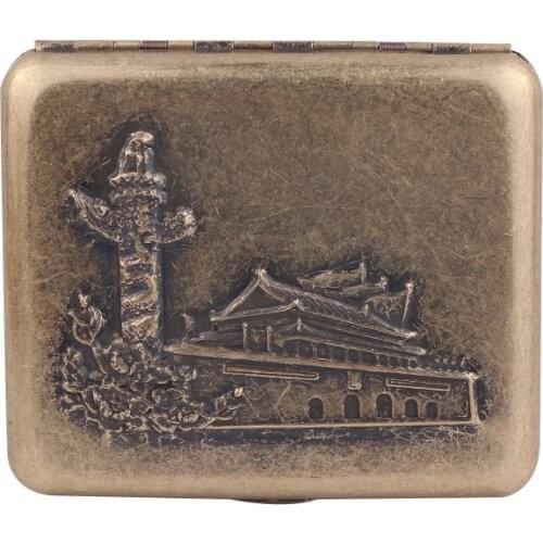 Men‘s’ Metal Cigarette Case Box with Gift Box Suite for 20 Pcs sigara tabakasi impression Design Compressive Pressure