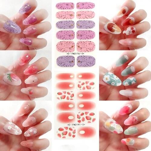 3D Nail Art Stickers Lovly Cute Fruit Cherry Flower Strawberry Peach Image Nails Stickers for Nails Sticker Decorations Manicure