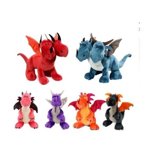 New arrival 35CM Dinosaur Double-headed Animals Stuffed plush Dolls Cartonn plush Dragon For baby children birthday gift