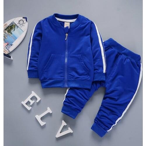Boys Clothes Casual Children Clothing Set Spring Autumn Zipper Leisure Sports Suit Jacket + Pants Kids Bebes Jogging Suits