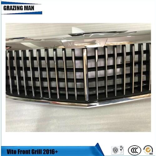 ABS Front Grill for Vito 2016 2017 2018 2019 Vito Front Grille Update Maybach Front Grill