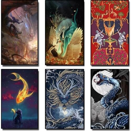 Full Square Diamond mosaic myth 5D DIY Diamond painting Cross stitch animal Full Round Diamond Eastern Dragon Zodiac signs art