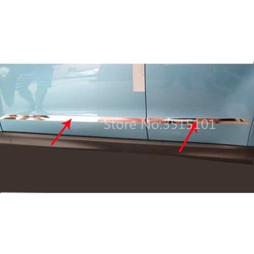 Car Stainless Steel Side Door Trim Strip Molding Stream Lamp Panel Bumper 4pcs For Mitsubishi ASX 2013 2014 2015