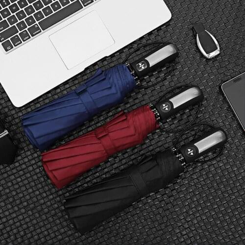 Portable Men Women Ten Bones Automatic Windproof Waterproof Umbrella UV Protection Parasol Folding Unisex Business Umbrella