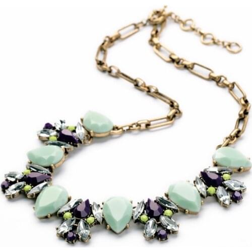 Simple Elegant Sporty Girls Different Colors Shiny Gold Color Plant Tear Pendant Necklace