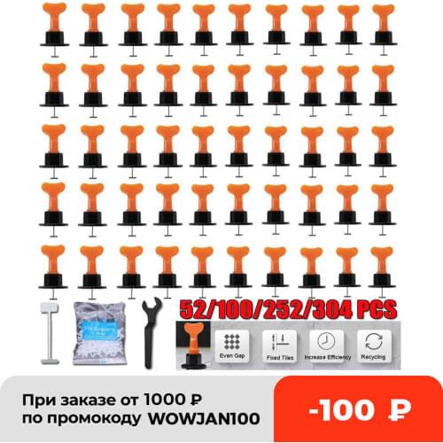 NEW 304Pcs/252Pcs/100Pcs/52pcs Level Wedges Tile Spacers For Flooring Wall Tile Spacer Carrelage Tile Leveling System