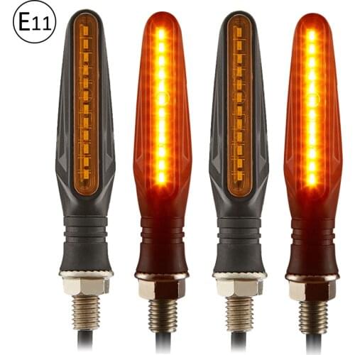 LED Turn Signals Motorcycle E11 Flasher Signal Light Cree/335SMD Chip Turn Signals Indicator E-Mark Flashers Built Relay Blinker