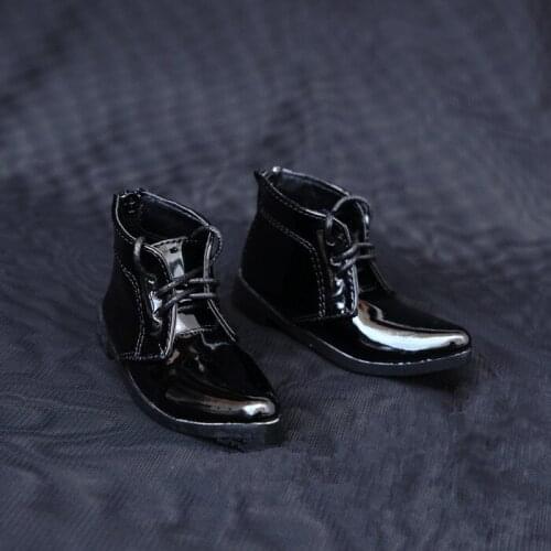 BJD doll shoes fit the 1/3 SD171/4 Uncle shiny leather pointy leggings suit shoes high-top leather shoes classic black and brown