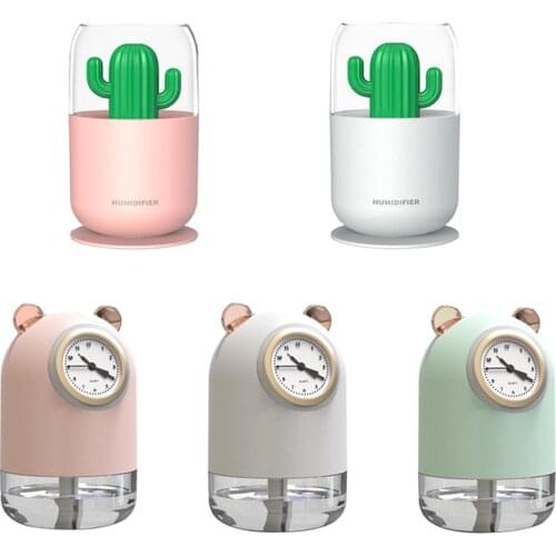 300ML Ultrasonic Humidifier Mist Purifier Fogger Low Noise Office 5V 1A