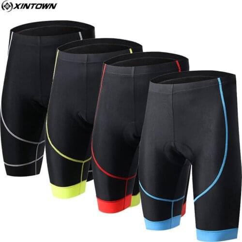 XINTOWN Cycling Shorts Men Women 3D Padded Biking Bicycle Short Tights Comfortable Breathable Underwear Bicycle Shorts 5-Colors