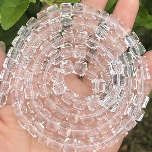 High Quality White Clear Cube Austrian Crystal Beads Loose Square Shape Glass Beads For Jewelry Making DIY Bracelet 2/3/4/6/8MM