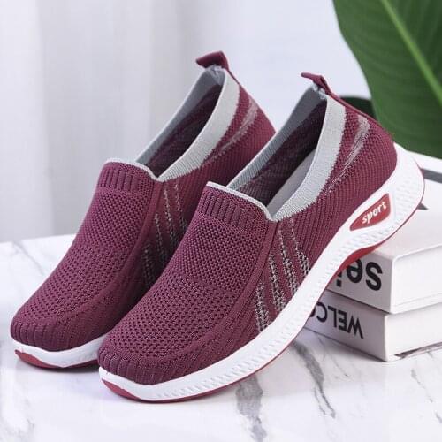 Mujer 2021 Mixed Colors Women Shoes Breathable Fashion Ladies Sneakers Casual Loafers Trendyol Light Walking Mother Sock Shoes