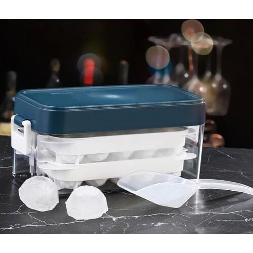 1 Set PP Ice Ball Mold Easy to Demold Food Grade Materials 15 Cavity Reusable Ice Cube Mold Kitchen Tool