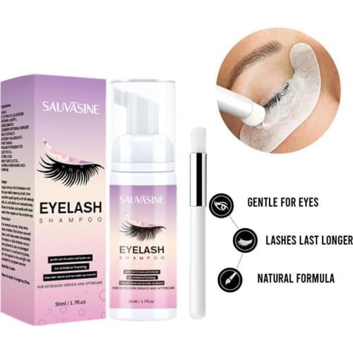 1Pc Wimper Extension Shampoo 50Ml Salon Mousse Foam Cleanser Shampoo Kit Eye Lash Cleaning Foam
